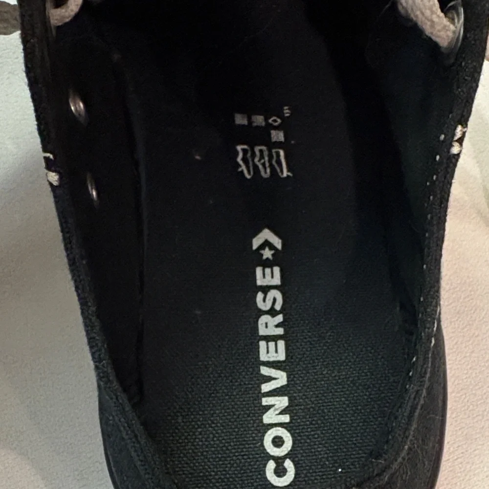 Converse Chuck Taylor Double Tongue Kids / Juniors Black and White Sneakers